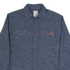 DICKIES Mens Flannel Shirt Blue Long Sleeve S