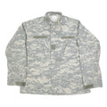 CARIBBEAN NEEDLE POINT Mens Grey Digital Camouflage Military Cotton Blend Jacket