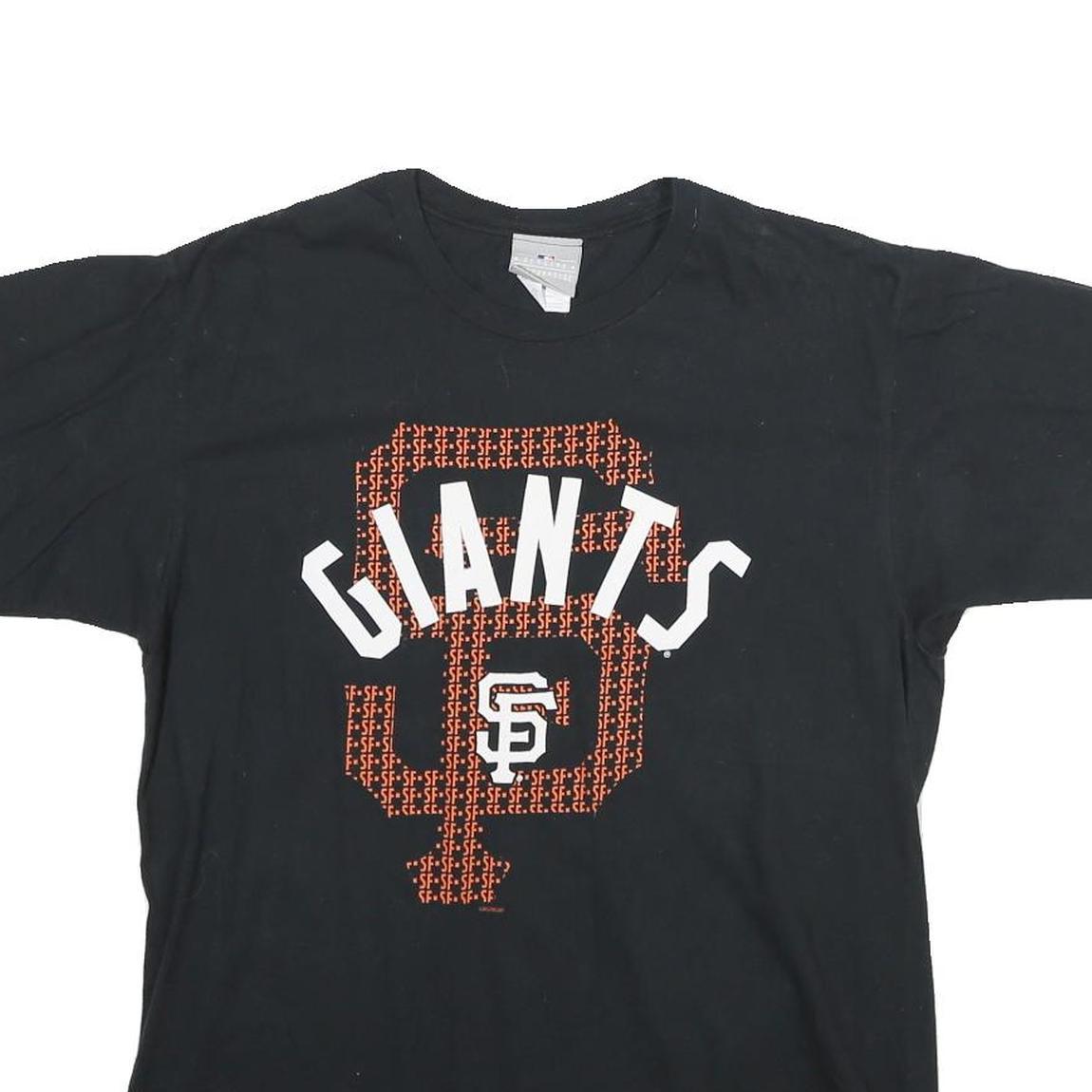 GENUINE MERCHANDISE Mens Black San Francisco Giants Graphic T-Shirt M Crew Neck