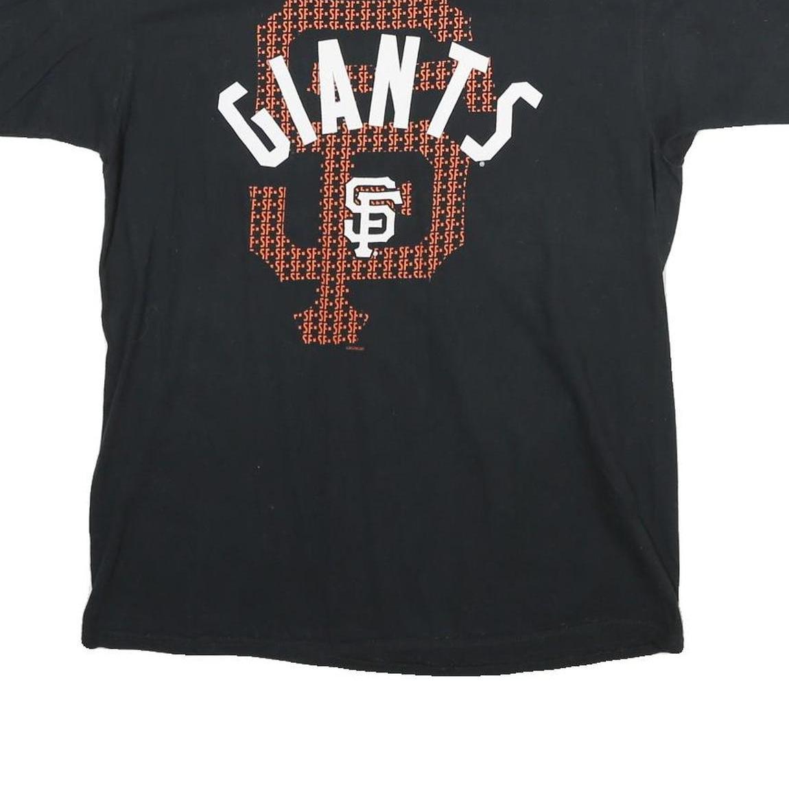 GENUINE MERCHANDISE Mens Black San Francisco Giants Graphic T-Shirt M Crew Neck