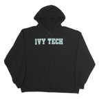 CHAMPION Mens Black Ivy Tech Hoodie 2XL Pullover Cotton Sweatshirt