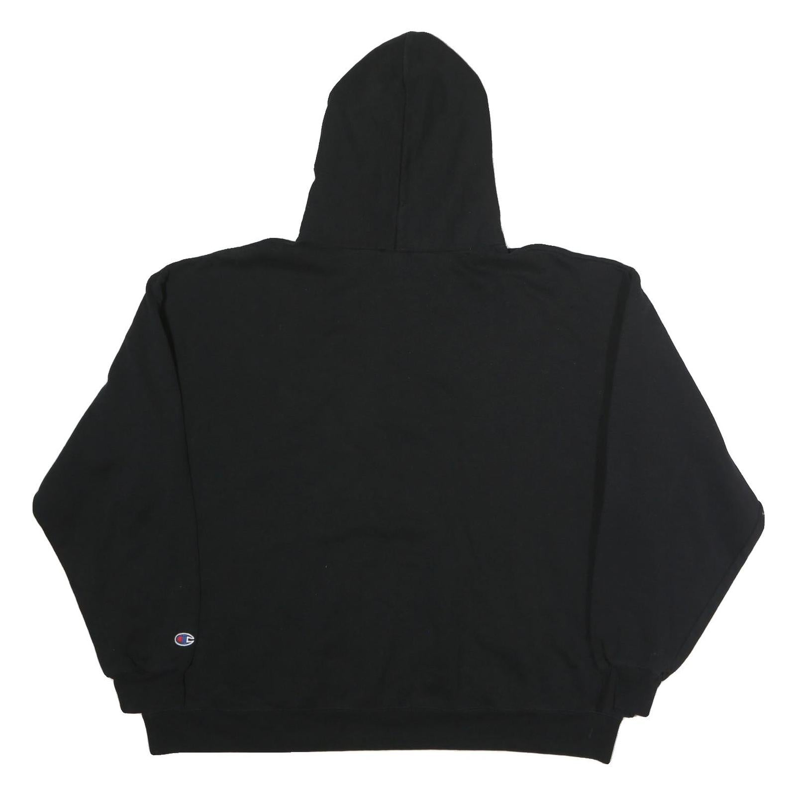 CHAMPION Mens Black Ivy Tech Hoodie 2XL Pullover Cotton Sweatshirt