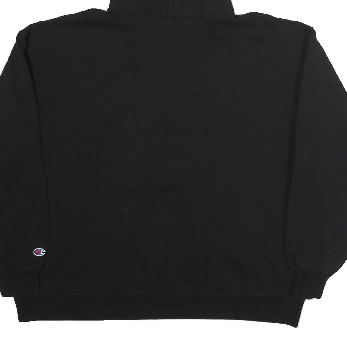 CHAMPION Mens Black Ivy Tech Hoodie 2XL Pullover Cotton Sweatshirt