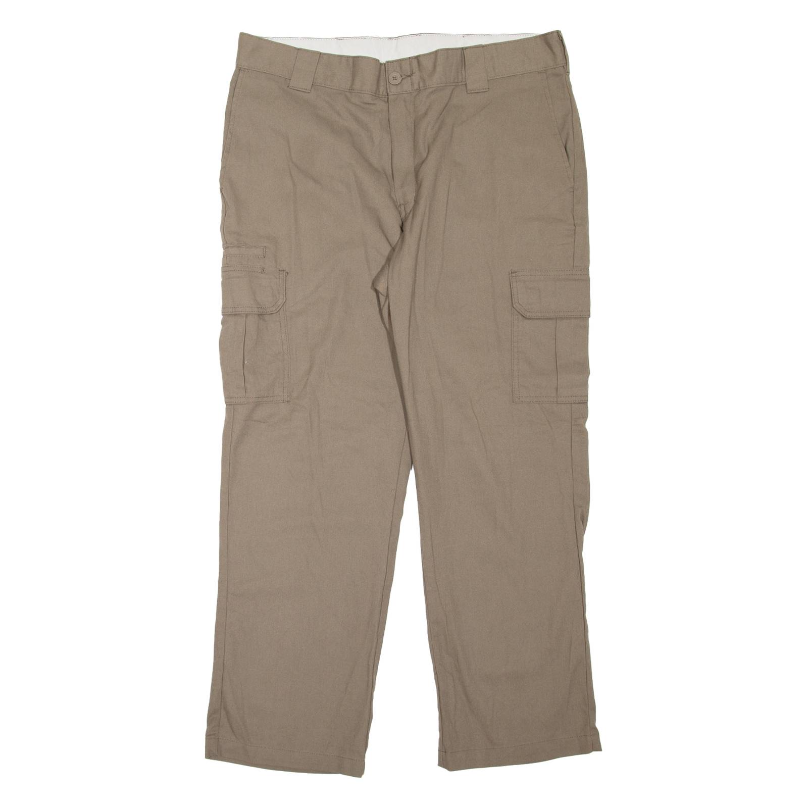 DICKIES Cargo Workwear Mens Trousers Brown Regular Tapered W38 L30