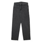 WRANGLER Mens Black Relaxed Fit Straight Leg Denim Cotton Raw Jeans W33 L32 Zip