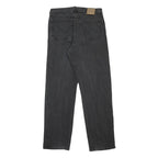 WRANGLER Mens Black Relaxed Fit Straight Leg Denim Cotton Raw Jeans W33 L32 Zip
