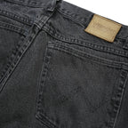 WRANGLER Mens Black Relaxed Fit Straight Leg Denim Cotton Raw Jeans W33 L32 Zip