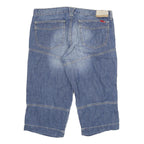 Mens Blue Denim Casual Shorts 3XL W38 Cotton Blend Relaxed Fit