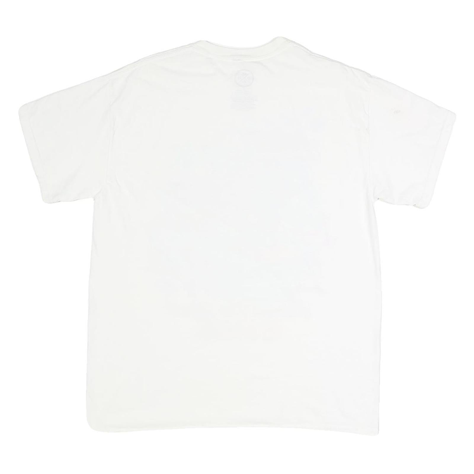 DOM Mens White Street Racing Graphic T-Shirt L Short Sleeve Crew Neck Racing Car