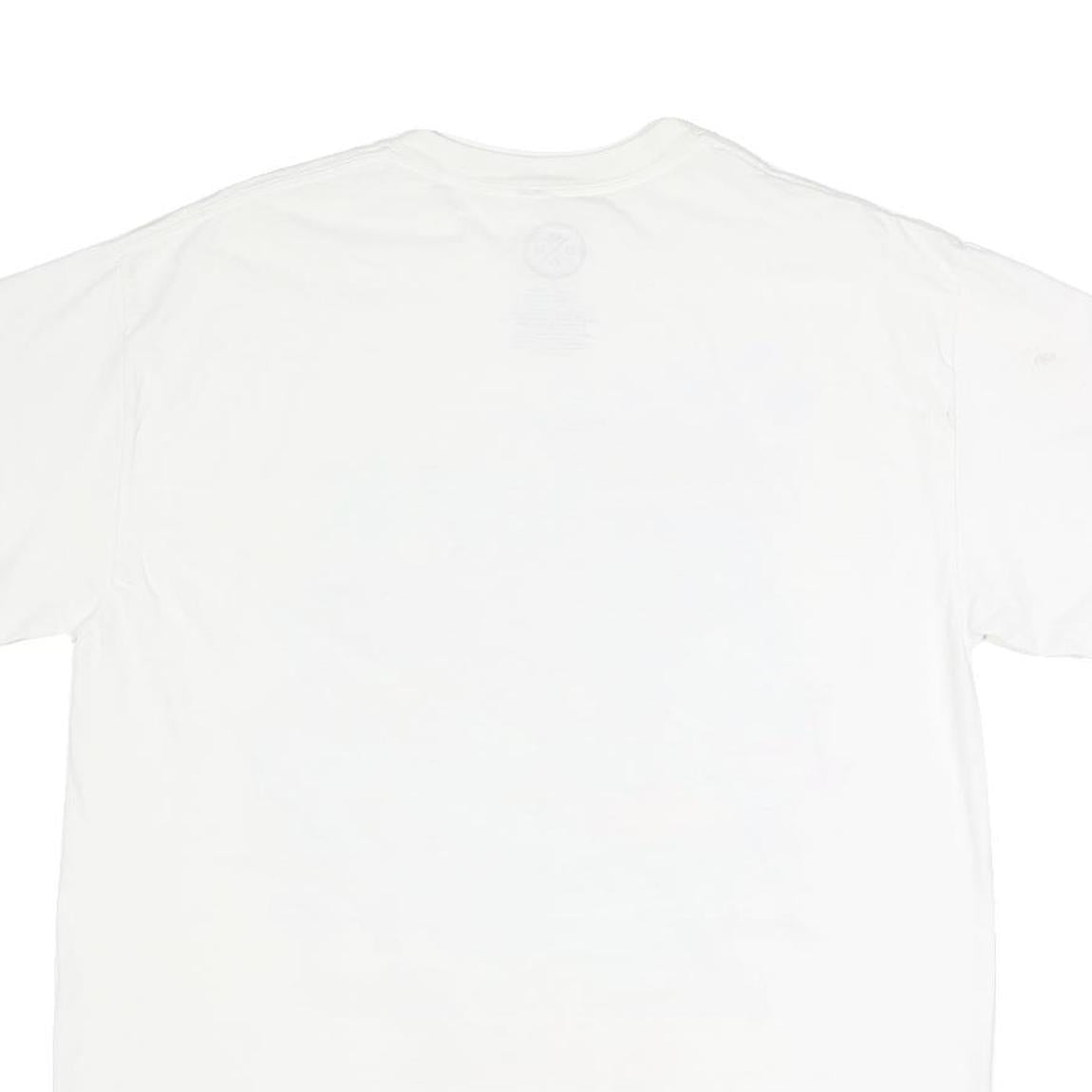 DOM Mens White Street Racing Graphic T-Shirt L Short Sleeve Crew Neck Racing Car