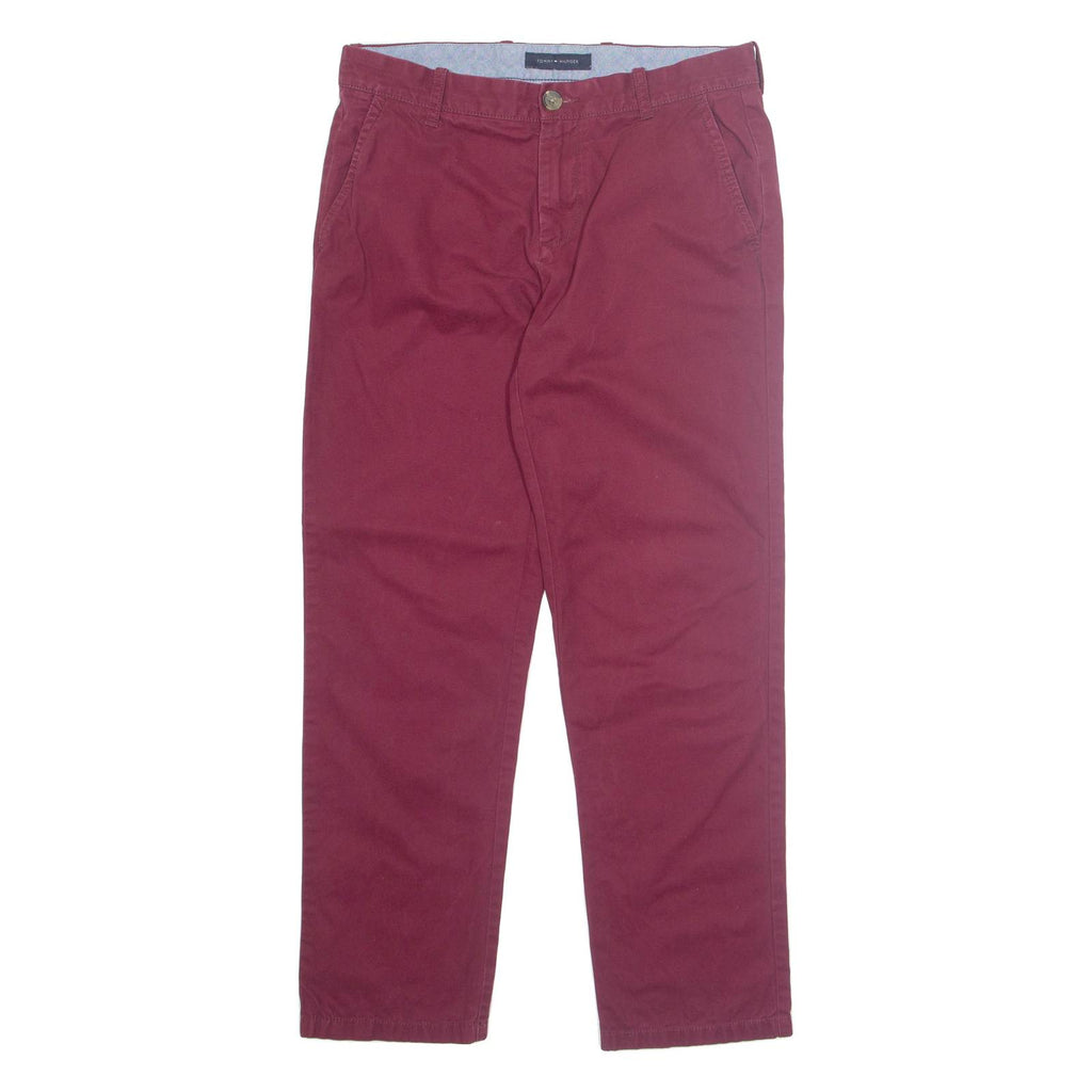 TOMMY HILFIGER Chino Mens Trousers Red Regular Tapered W31 L30