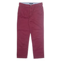 TOMMY HILFIGER Chino Mens Trousers Red Regular Tapered W31 L30