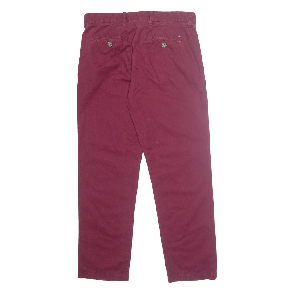 TOMMY HILFIGER Chino Mens Trousers Red Regular Tapered W31 L30