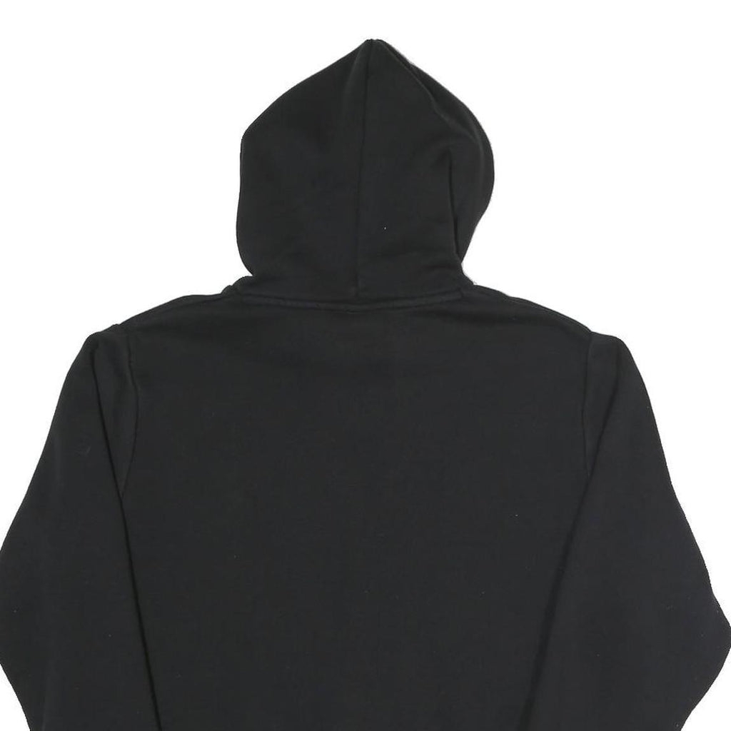 FILA Womens Black Hoodie L Cotton Blend Pullover Cropped Sweatshirt