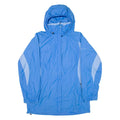 COLUMBIA Womens Rain Coat Blue Nylon Hooded L