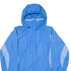 COLUMBIA Womens Rain Coat Blue Nylon Hooded L