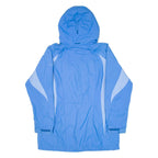 COLUMBIA Womens Rain Coat Blue Nylon Hooded L