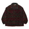 WOOLRICH Womens Red & Green Pattern Fleece Jacket L Polyester Zip