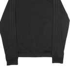 ADIDAS Mens Black Coach Jacket S Polyester Plain Zip Athletic Sportswear