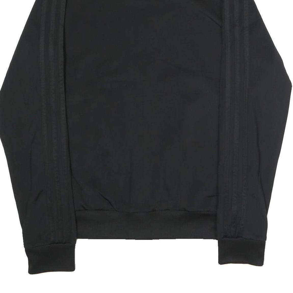 ADIDAS Mens Black Coach Jacket S Polyester Plain Zip Athletic Sportswear