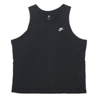 NIKE Mens Black T-Shirt Sleeveless Crew Neck XL Cotton Blend Logo Print