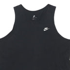NIKE Mens Black T-Shirt Sleeveless Crew Neck XL Cotton Blend Logo Print