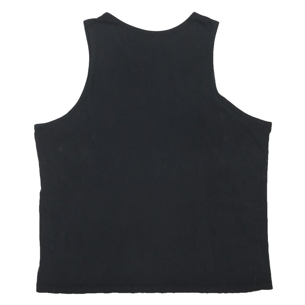 NIKE Mens Black T-Shirt Sleeveless Crew Neck XL Cotton Blend Logo Print