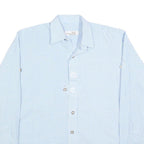 GERMAN WEAR Mens Blue Checked Shirt M Classic Fit Long Sleeve Button Fastening