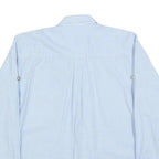 GERMAN WEAR Mens Blue Checked Shirt M Classic Fit Long Sleeve Button Fastening