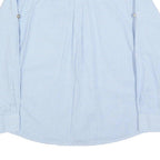 GERMAN WEAR Mens Blue Checked Shirt M Classic Fit Long Sleeve Button Fastening