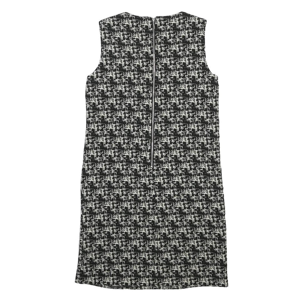 PHASE EIGHT Womens Black & White Woven Shift Sleeveless Knee Length UK 8 Tweed