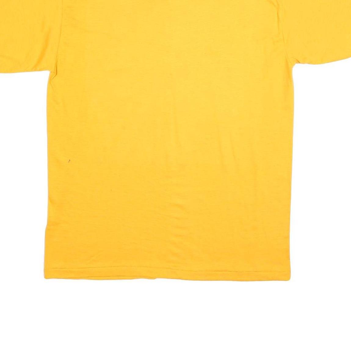 T PLUS Mens Yellow Chico Graphic T-Shirt XL Short Sleeve Crew Neck Cotton Blend