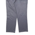 Grey Mens Regular Fit Cotton Blend Trousers W38 L30 Zip Closure Comfortable