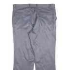 Grey Mens Regular Fit Cotton Blend Trousers W38 L30 Zip Closure Comfortable