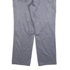 Grey Mens Regular Fit Cotton Blend Trousers W38 L30 Zip Closure Comfortable