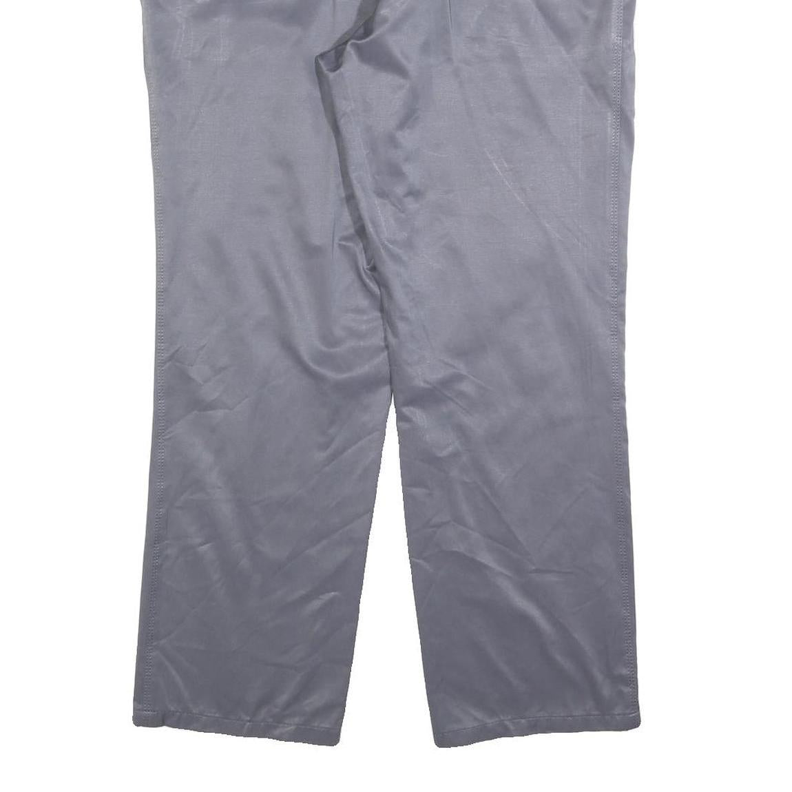 Grey Mens Regular Fit Cotton Blend Trousers W38 L30 Zip Closure Comfortable