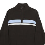 TOMMY HILFIGER Mens Black & Light Blue Patterned Cotton Blend Pullover Jumper S