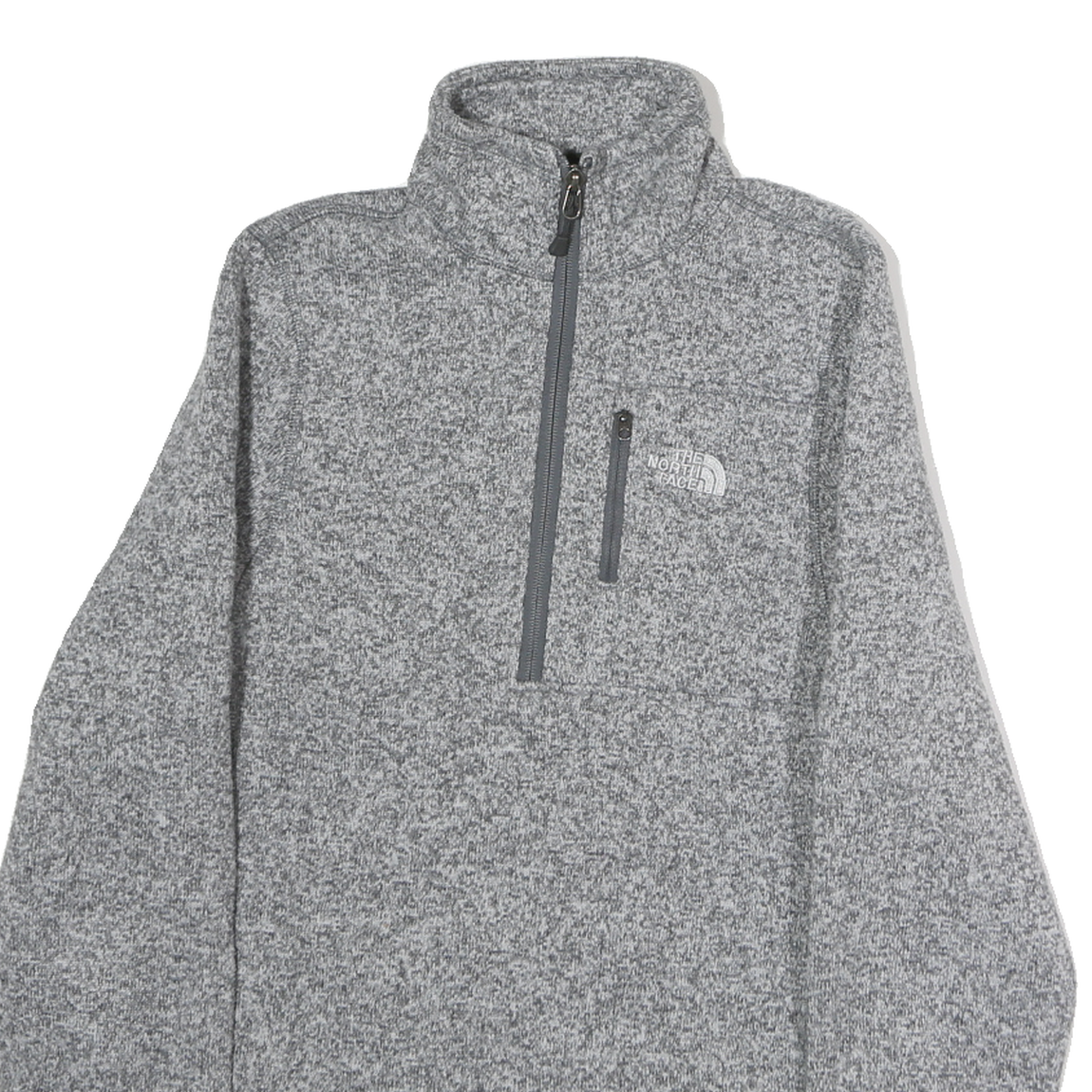 THE NORTH FACE Mens Grey 1/4 Zip XS Cotton Sweatshirt Outdoor Casual Pullover