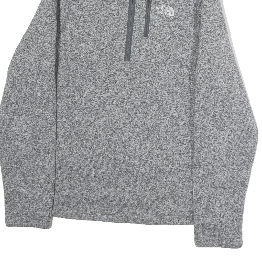 THE NORTH FACE Mens Grey 1/4 Zip XS Cotton Sweatshirt Outdoor Casual Pullover