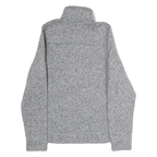 THE NORTH FACE Mens Grey 1/4 Zip XS Cotton Sweatshirt Outdoor Casual Pullover