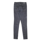 LEVI'S Womens Black Slim Skinny Denim Raw W28 L30 Cotton Blend Zip Jeans