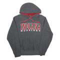STADIUM ATHLETICS Mens Grey & Red Indiana Hoosiers Pullover Hoodie M Cotton