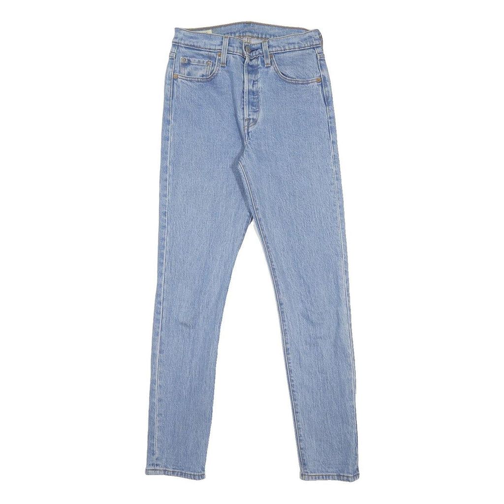 LEVI'S 501S Womens Jeans Blue Slim Skinny Denim Light W25 L30 Button Closure