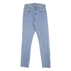 LEVI'S 501S Womens Jeans Blue Slim Skinny Denim Light W25 L30 Button Closure