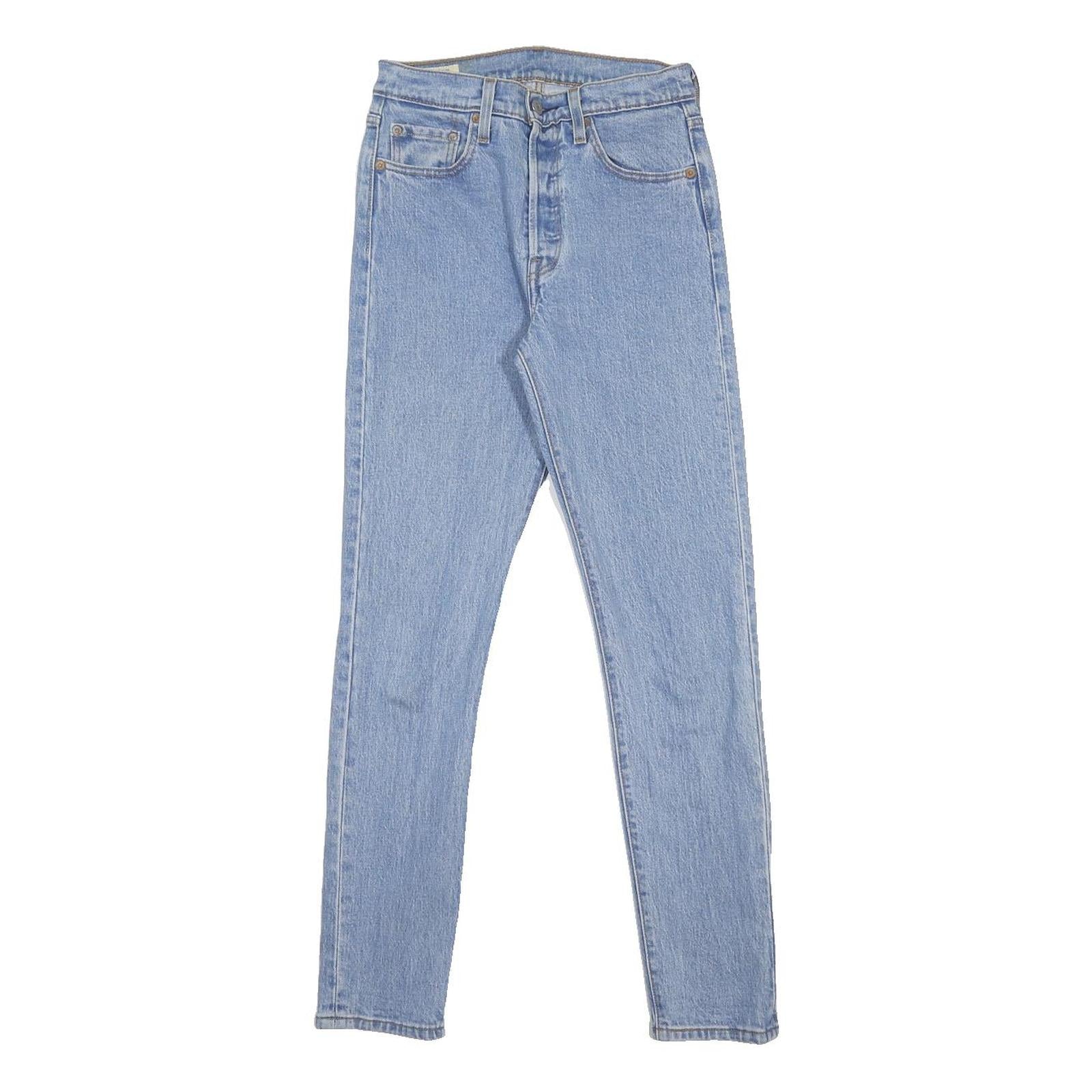 LEVI'S 501S Womens Jeans Blue Slim Skinny Denim Light W25 L30 Button Closure