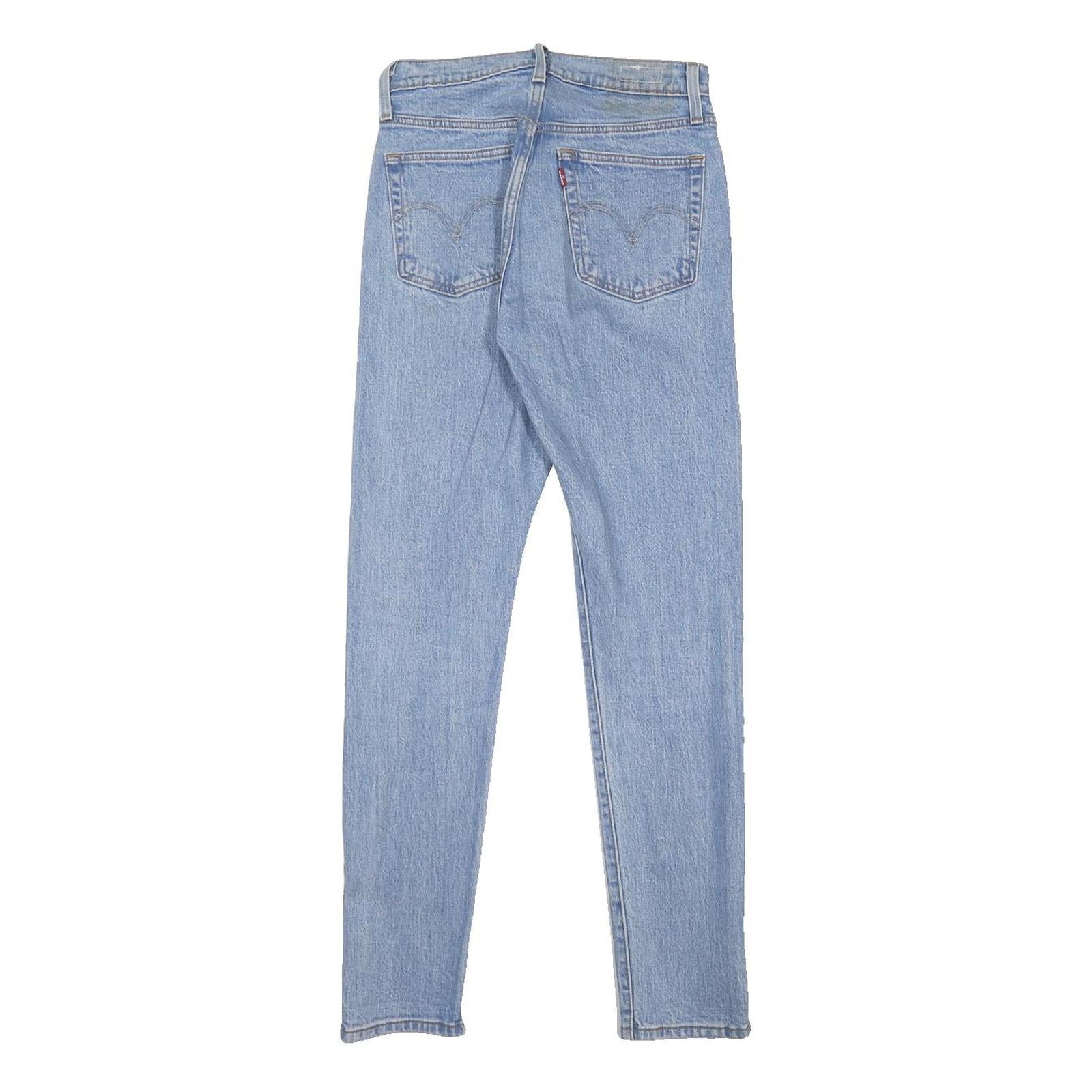 LEVI'S 501S Womens Jeans Blue Slim Skinny Denim Light W25 L30 Button Closure