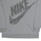 NIKE Womens Grey Crew Neck M Cotton Blend Sweatshirt Casual Sportswear