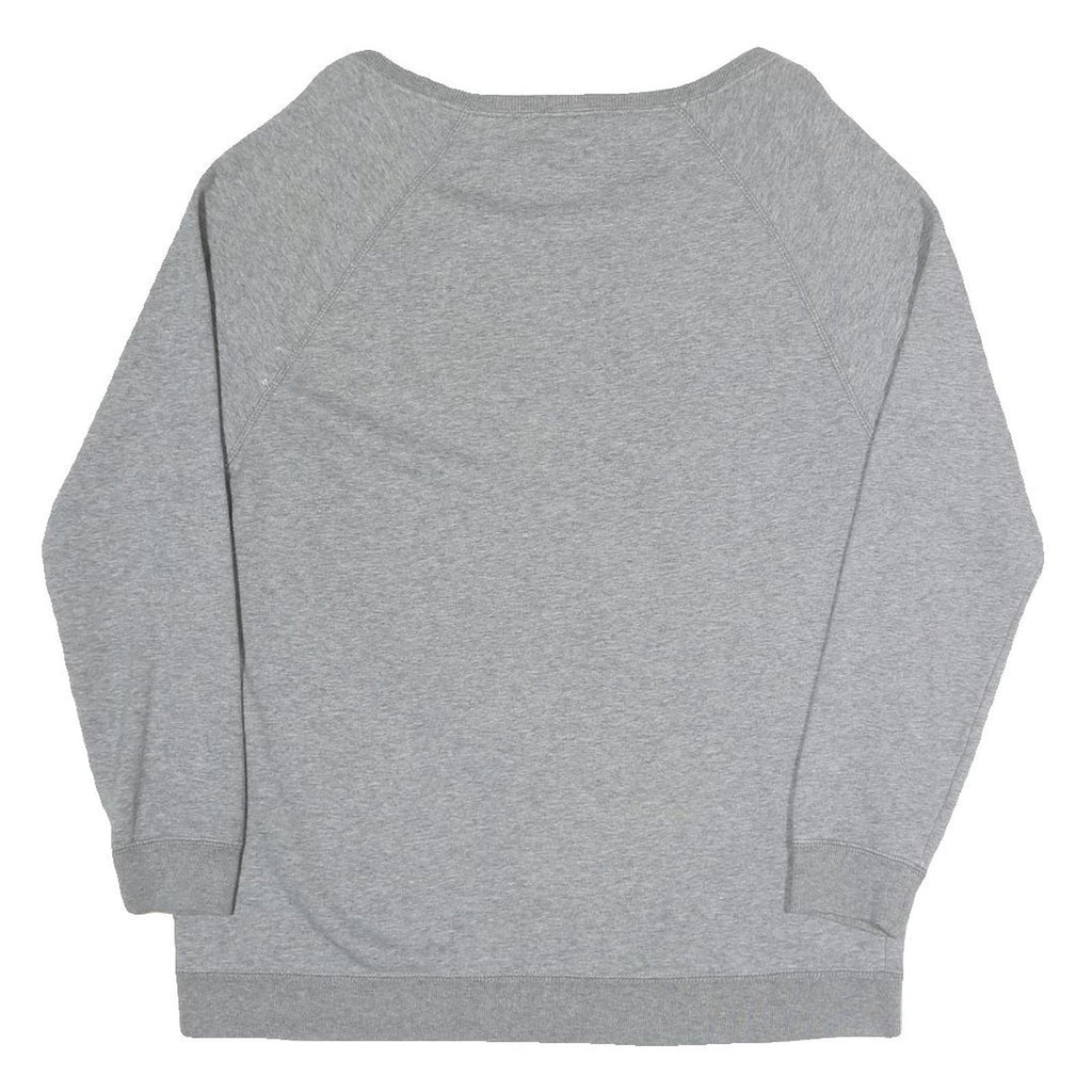 NIKE Womens Grey Crew Neck M Cotton Blend Sweatshirt Casual Sportswear