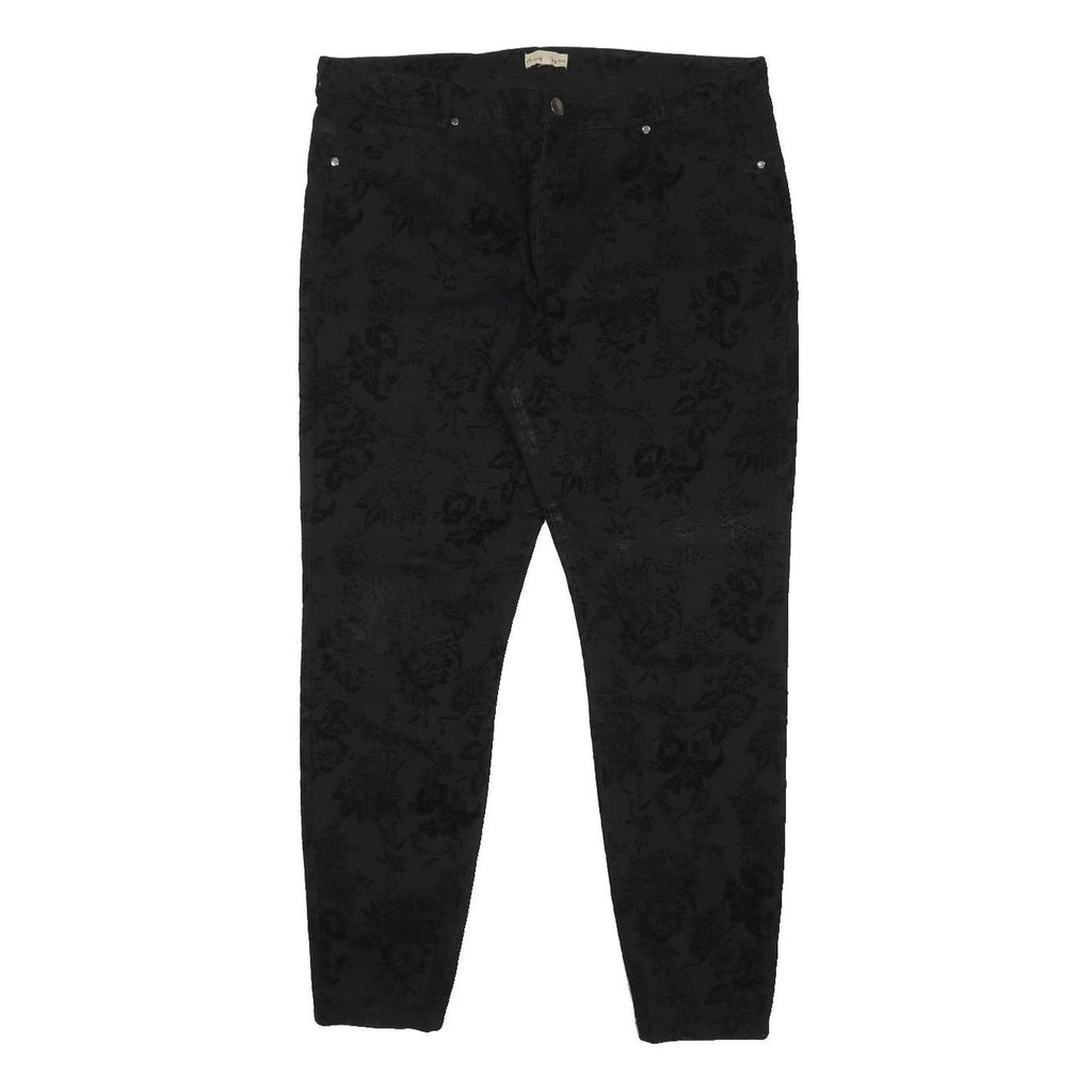 PHASE EIGHT Womens Black Regular Fit Skinny Denim W36 L29 Floral Pattern Cotton