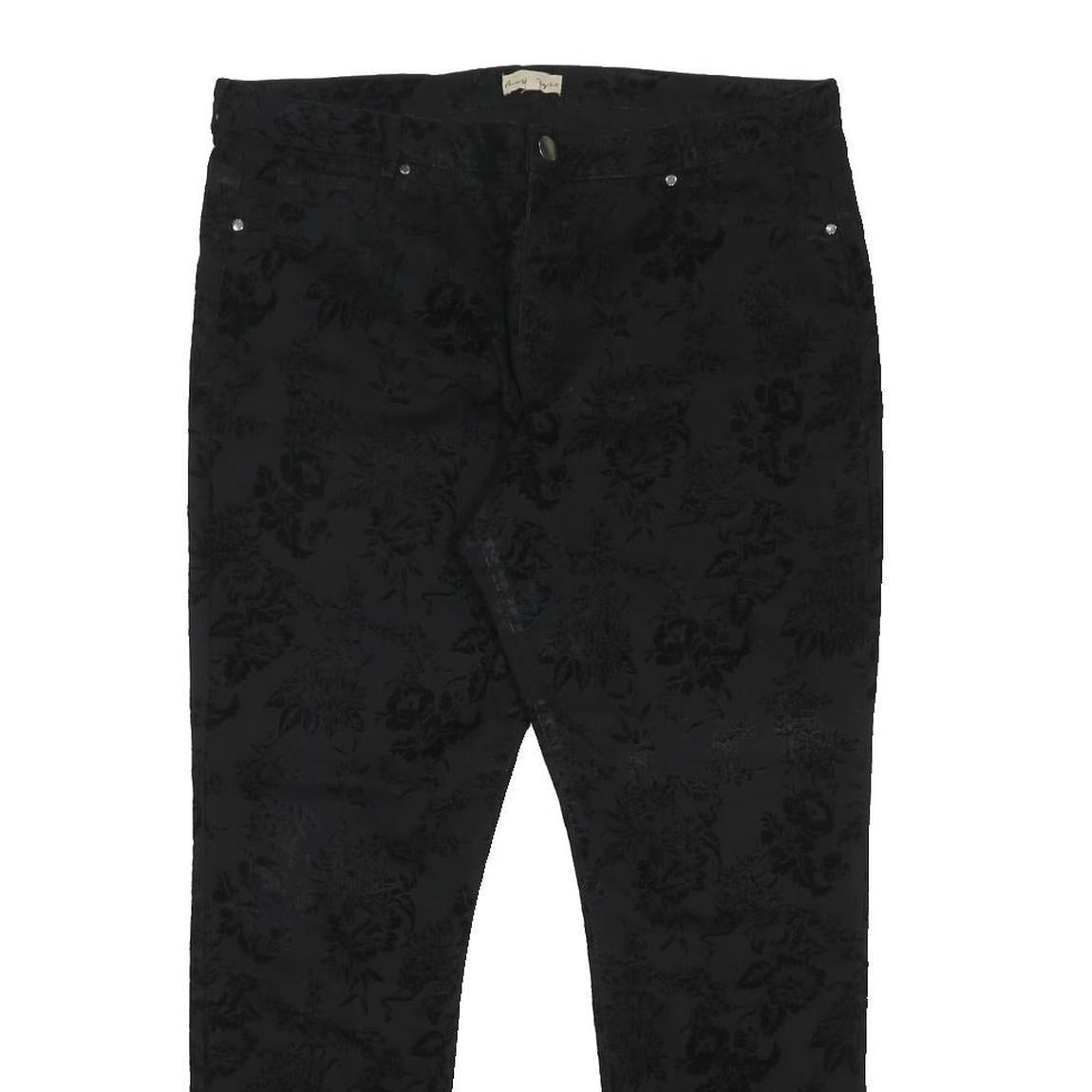 PHASE EIGHT Womens Black Regular Fit Skinny Denim W36 L29 Floral Pattern Cotton